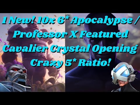 1 New! 10x 6 Star Apocalypse / Prof X Featured Cavalier Crystal Opening Crazy 5* Ratio! - MCOC