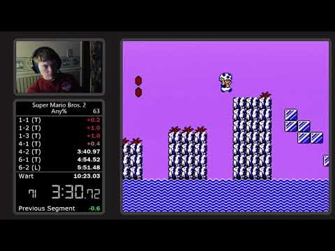 (10:00) Super Mario Bros. 2 any% speedrun