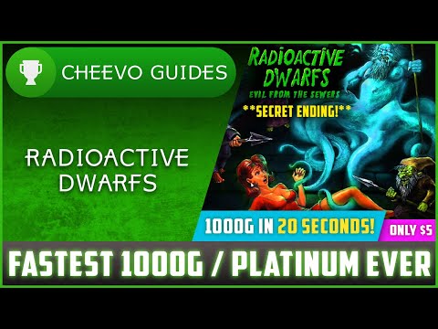 FASTEST 1000g / PLATINUM TROPHY OF ALL TIME | Radioactive Dwarfs (Xbox/PS4) **1000G IN 20 SECONDS!**