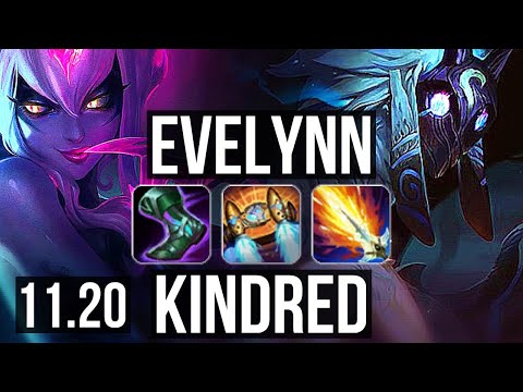 EVELYNN vs KINDRED (JUNGLE) | 3.2M mastery, 17/2/10, 1400+ games, Legendary | BR Diamond | v11.20