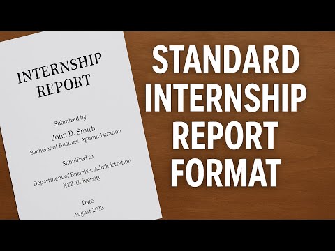 Standard Internship Report Format
