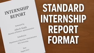 Standard Internship Report Format !
