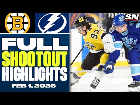 Boston Bruins at Tampa Bay Lightning | FULL Shootout Highlights - February 1, 2026