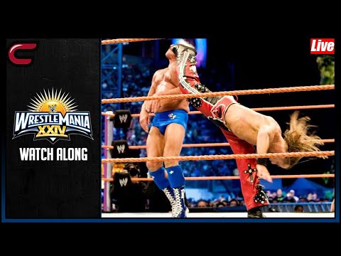 WWE WrestleMania 24 Watch Along Full Show- Shawn Michaels vs Ric Flair, MITB Ladder Match & More!