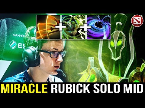 Miracle use Rubick at Middle lane to destroy his enemies