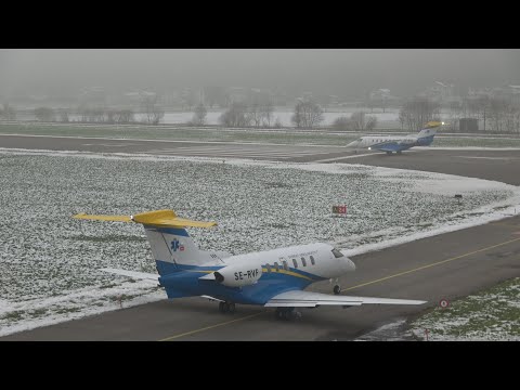 Pilatus PC-24 SE-RVE & SE-RVF - Depart at Airport Buochs LSZC  - 14.12.2021