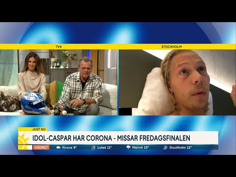 Idol-Caspar har corona - missar fredagsfinalen - Nyhetsmorgon (TV4)