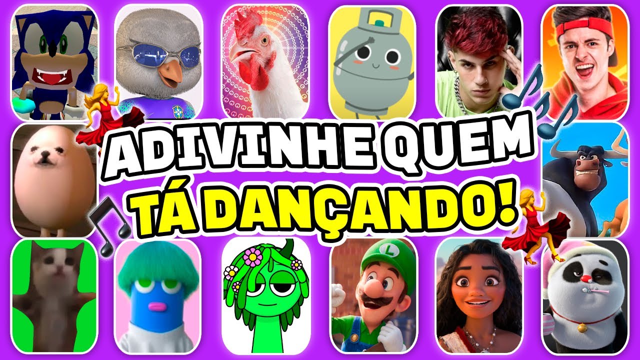 ADIVINHE QUEM TÁ DANÇANDO!💃🎵 Chef Eggdog, Void Cauan, Sonic, Ó U Gás, Happy Happy Cat, Bamboo Panda