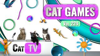 Download lagu CAT Games | Ultimate Cat TV Compilation Vol 224 | 8 HOURS 🐝🐞🦋🦎🦜🐜🐭🧵 mp3