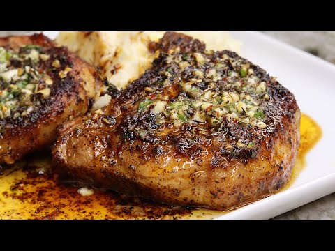 Juicy Garlic Pork Chops | How To Make Garlic Pork Chops