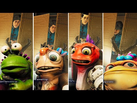 All Guns Reactions To Boxing Up Humans - High On Knife (High On Life DLC) 2023