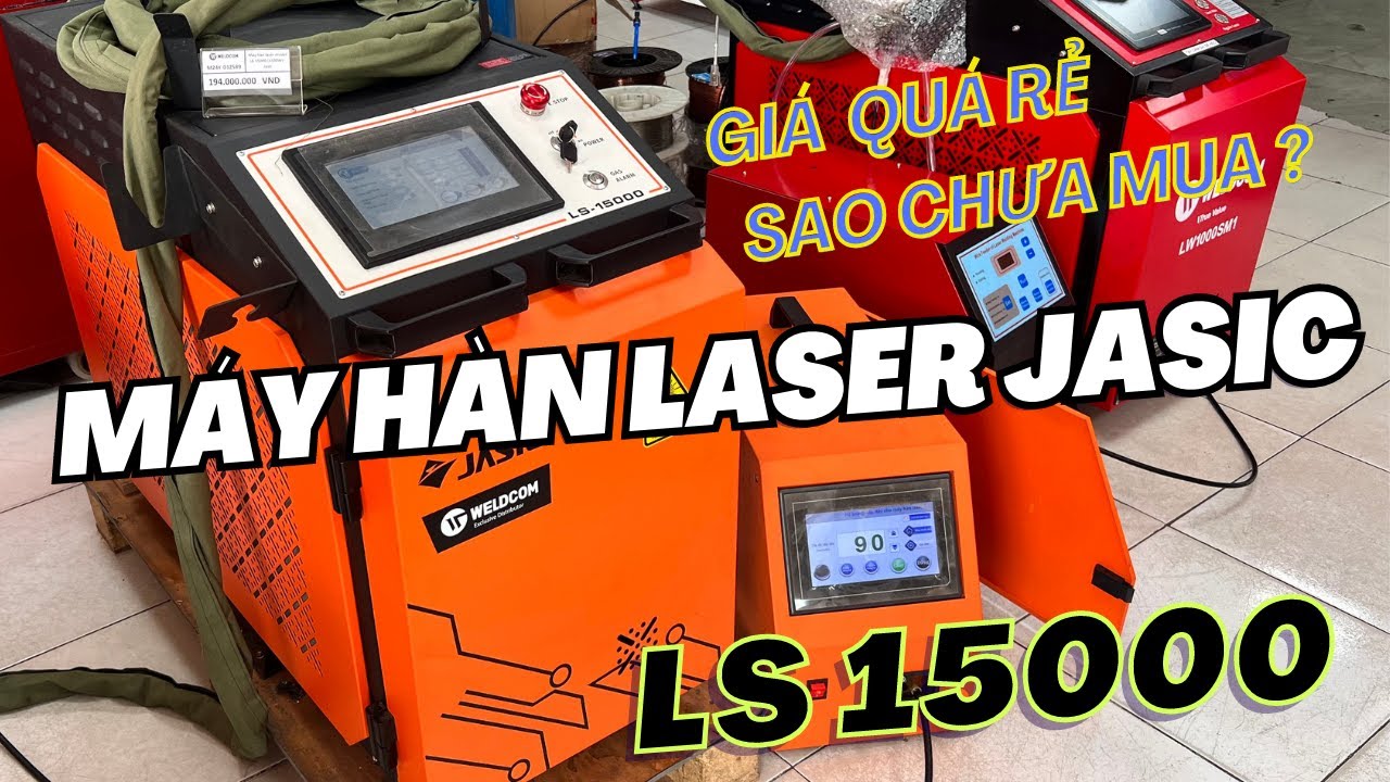 Máy hàn laser FIBER LS-20000 JASIC Có thêm đầu cấp 2 dây bù. Nhanh hơn tới gấp 10 lần so với hàn TIG