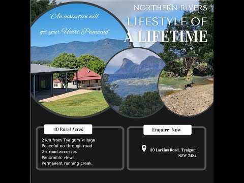 30 Larkins Road, Tyalgum, NSW 2484, 3 Schlafzimmer, 1 Badezimmer, Lifestyle Property