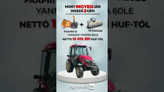 Ajándék szárzúzó + ágaprító / Yanmar traktor, 60 lóerős japán traktor - 0% THM / YM359A