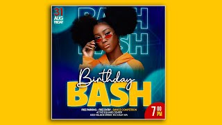 Birthday Flyer Design in Photoshop | Flyer design Photoshop