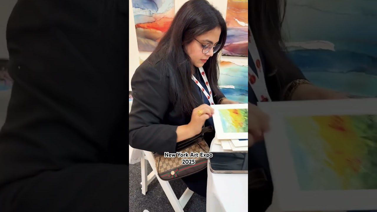 New York Art Expo 2025😎 hum art prints bhi sell karte hai 😃 #artexponewyork #artprintsforsale