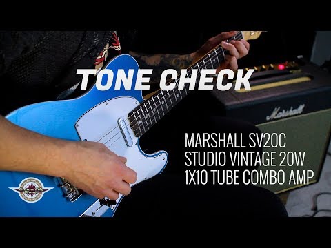 TONE CHECK: Marshall SV20C Studio Vintage 20/5 Watt 1x10" Tube Combo Amp Demo - NO TALKING
