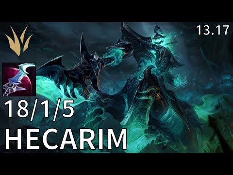 Hecarim Jungle vs Shyvana - EUW Master | Patch 13.17