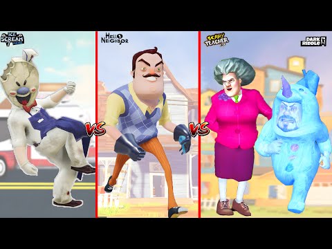 BU KAPIŞMA BİR BAŞKA 😱 Scary Teacher - Dark Riddle - Hello Neigbor - Ice Scream 7
