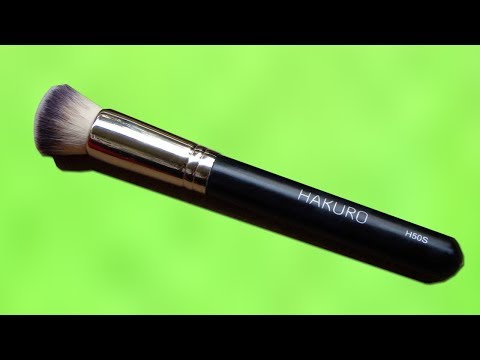 Hakuro H50S pędzel do nakładania podkładu, mniejszy, specjalny pędzel do podkładu na twarz.unboxing