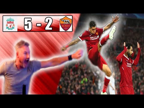 LIVERPOOL 5-2 ROMA FAN REACTION