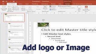 How to Add logo or Image into all PowerPoint Slide 2017