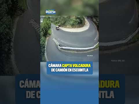 CÁMARA CAPTA VOLCADURA DE CAMIÓN EN ESCUINTLA 🚨