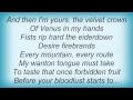Cradle Of Filth - Mistress From The Sucking Pit Lyrics