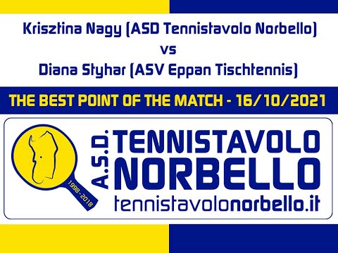 The best point of the match - Krisztina Nagy vs Diana Styhar - Tennistavolo Norbello 16-10-2021