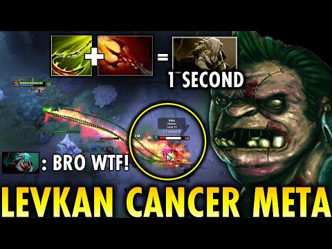 WTF Levkan Pudge Cancer Build "Dagon First Item" Delete Weaver in 1 Second 100% Counter Dota 2