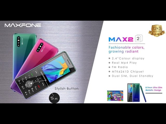 ماكس فون ماكس2 ,جوال محمول صغير، بلوتوث وكاميرا خل...