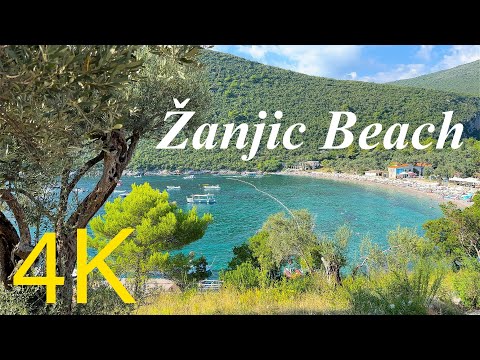 Žanjic Beach 🏝️ Herceg Novi Montenegro 🇲🇪 4K Walking Tour