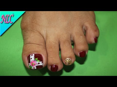 DECORACIÓN DE UÑAS FLORES PARA PIES♥- COMO HACER FLORES EN LAS UÑAS♥ – FLOWERS NAIL ART – NLC