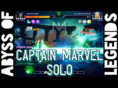 Abyss of Legends Captain Marvel Solo - Doctor Doom 1 Shots Ex. Captain Marvel in 40 Hits