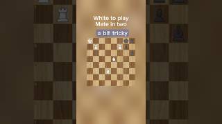 Tricky White to play Mate in Two #chess #checkmate #chesspuzzles #magnuscarlsen
