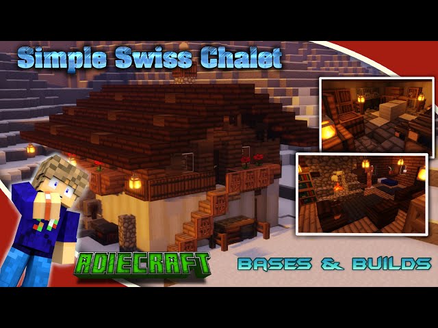 Easy Swiss Chalet - Simple Swiss House in Minecraft - Ski Lodge ...