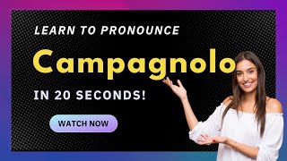 How to pronounce Campagnolo