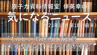 【原子力資料情報室】伴英幸の気になるニュース（2023年11月第1回前半）「もんじゅ」敷地内に活断層／米 小型モジュール炉計画が中止