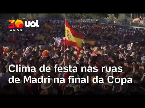 Clima de festa nas ruas de Madri na decisão do Mundial