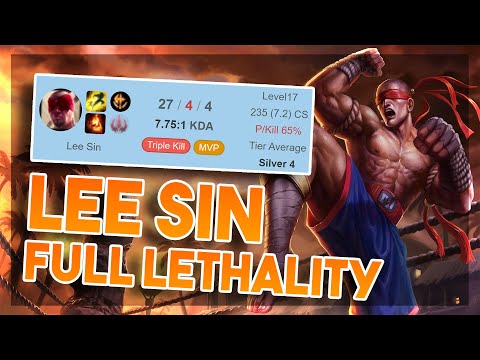 LEE SIN FULL LETHALITY MID 1V9!
