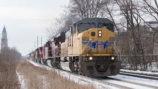 preview picture of video 'Union Pacific Leads a Massive 8-Unit Lashup Through Toronto! [FPON] [HD]'