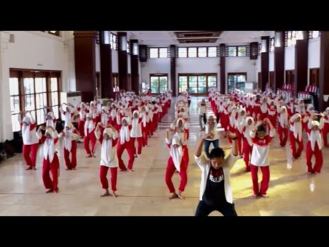 Tari pelajar pancasila 180 siswa-siswi || alffy rev,novia bachmid,tri adinata