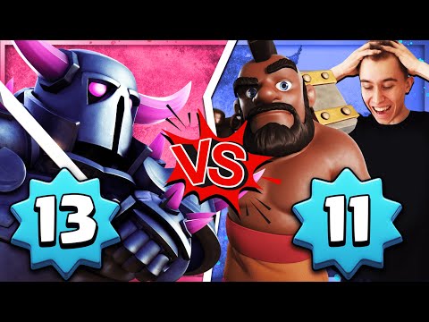 EMBARRASSING LEVEL 13's with LEVEL 11 CARDS! 2.6 HOG CYCLE — Clash Royale