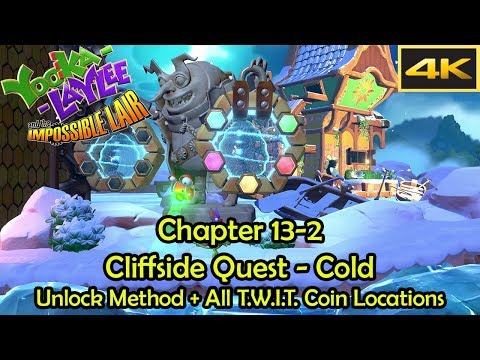 Chapter 13 - Cliffside Quest - Cold Unlock & Walkthrough [4k] - Yooka-Laylee and the Impossible Lair