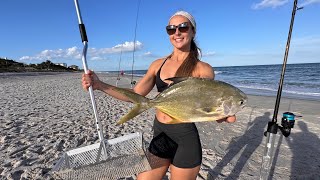 How to Beach Fish for Pompano and Sheepshead (Catch & Cook)