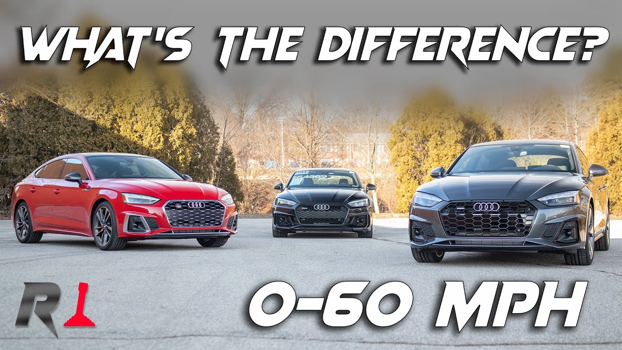 2021 Audi A5 vs S5 vs RS5: 0-60 Test! (A5 40 & 45)