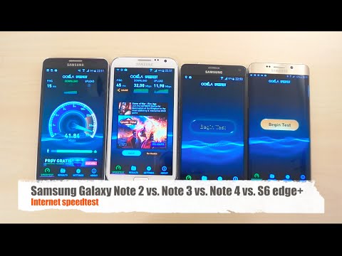 Samsung Galaxy S6 edge+ vs. Galaxy Note 4 vs. Galaxy Note 3 vs. Galaxy Note 2 - Internet Speedtest!
