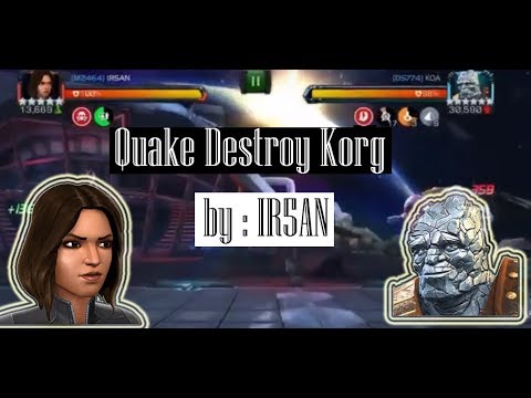 Quake destroy 6 Dupe Korg by IR5AN - Marvel Contest of Champions