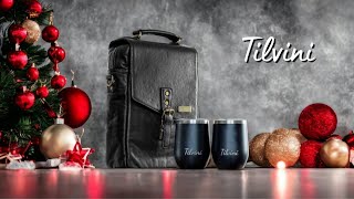 Pink Insulated Genuine Leather Wine Tote Bag & 2 Wine Tumblers. Wine Purse Wine Gift For Women