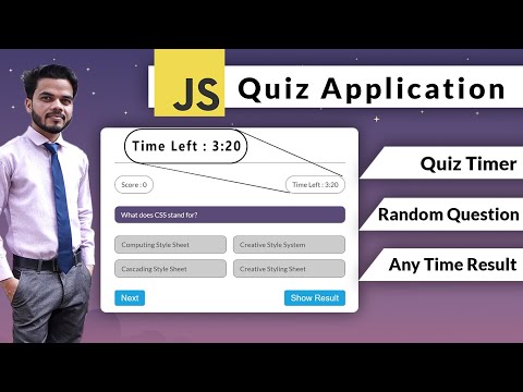 JavaScript Quiz Application Part 1/2 using HTML CSS JS...